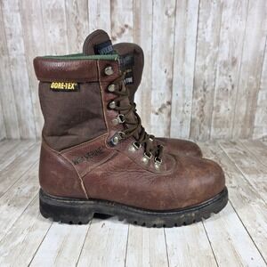Wolverine‎ Gore-Tex Steel Toe Work Boots Waterproof Brown Leather Size 9